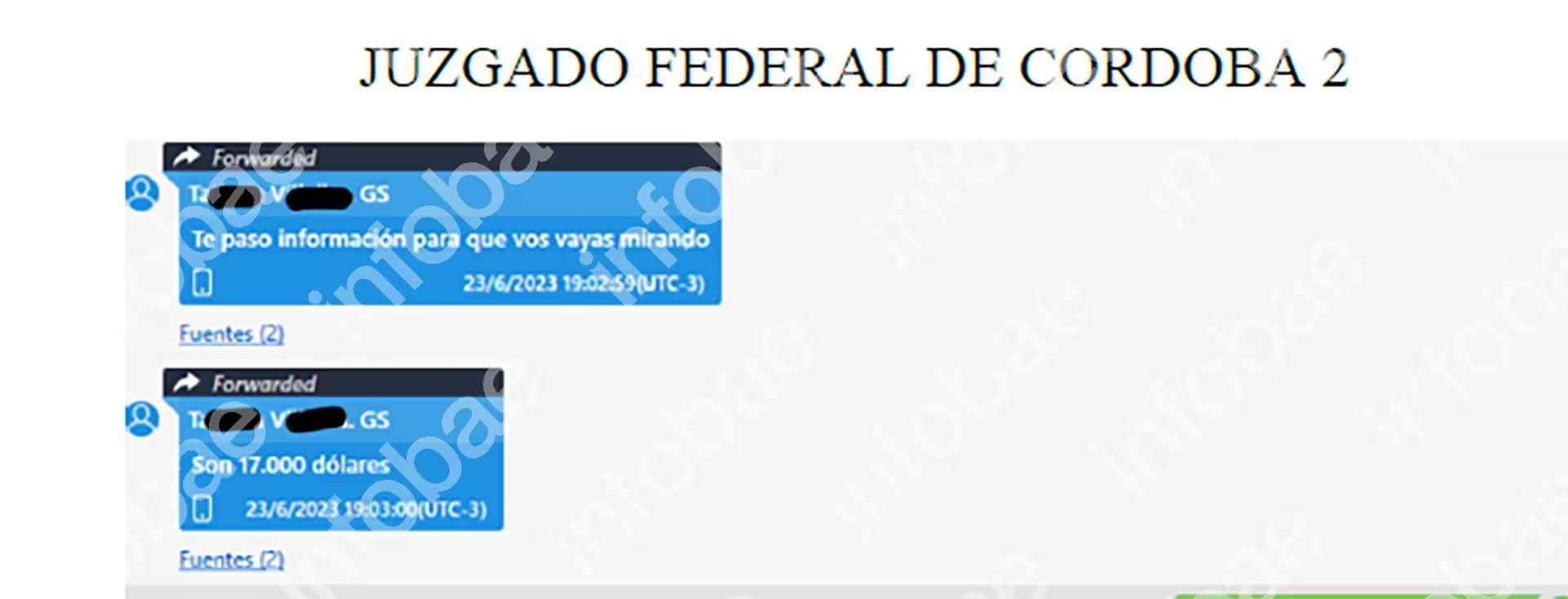 17 mil dólares: otra oferta hallada en la causa