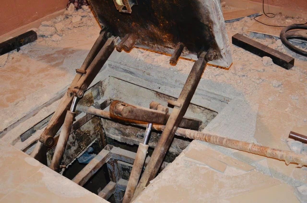 Narcotúnel hallado en la frontera en el 2022.
FGR