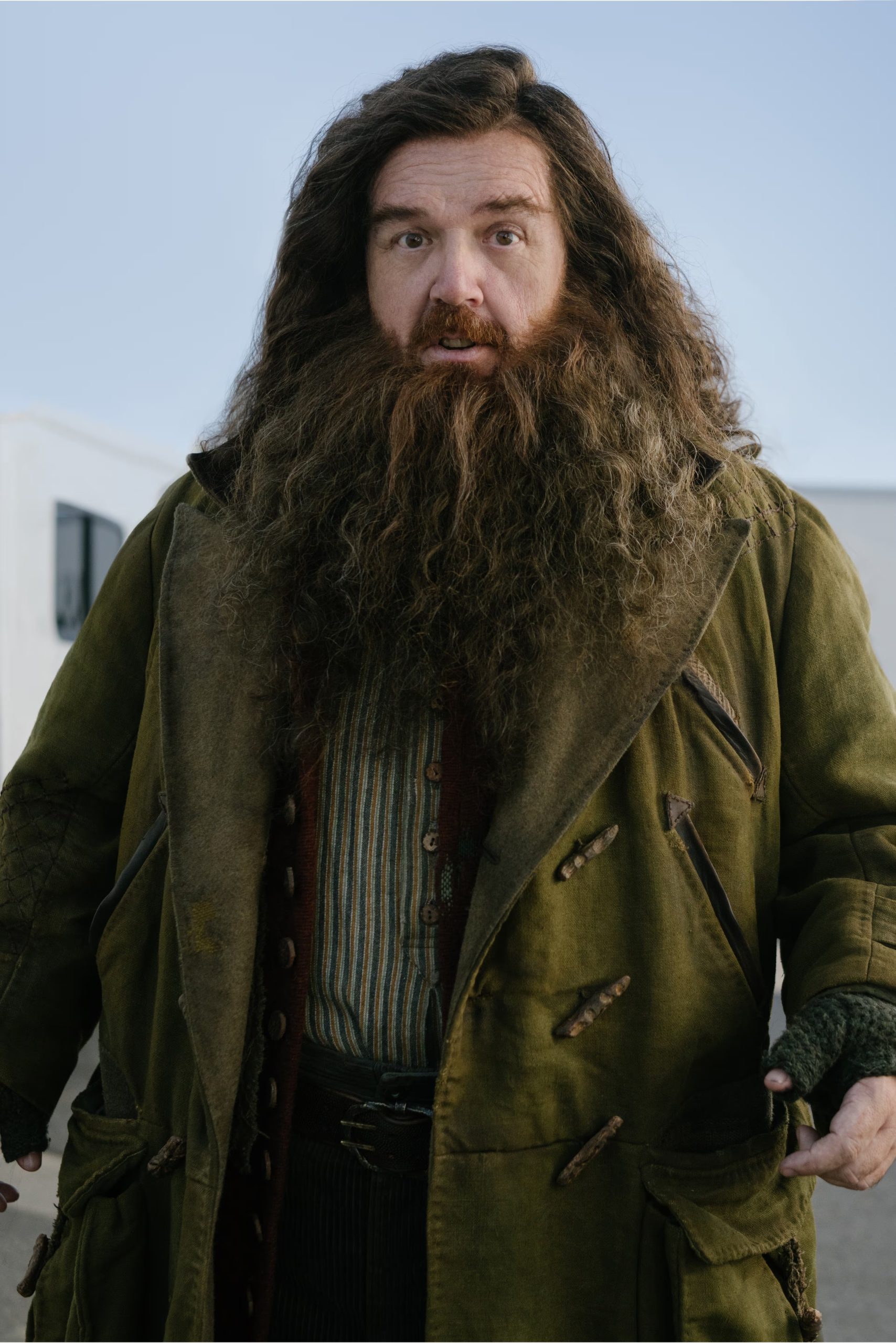 Nick Frost recurre a experiencias familiares y a figuras del cine para definir su interpretación del guardabosques de Hogwarts (HBO)