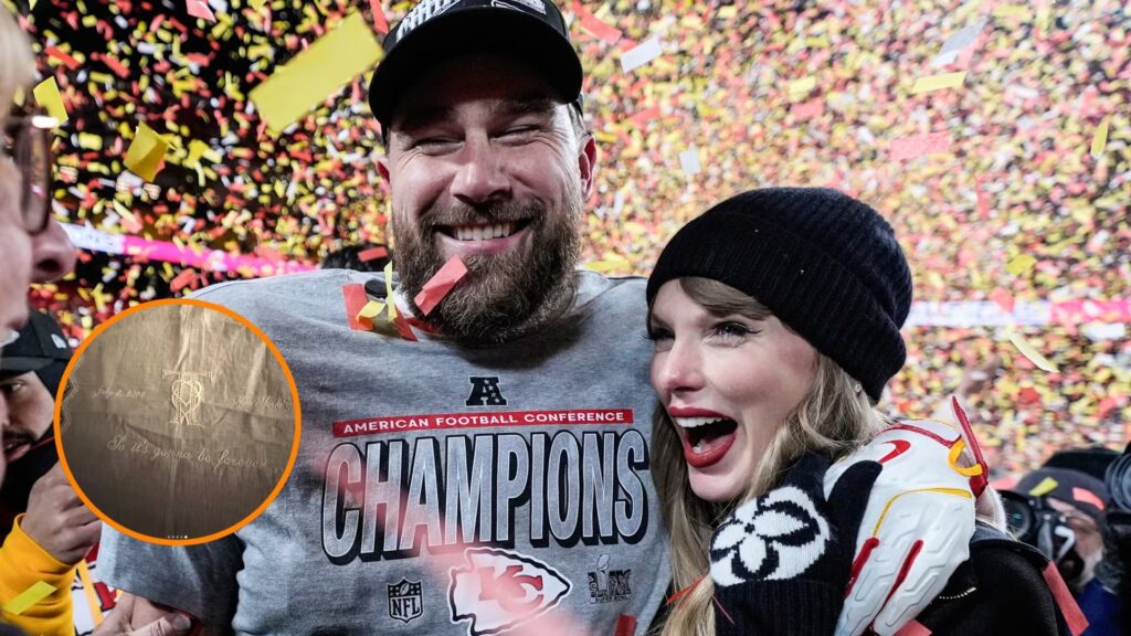 Pañuelo con frase de Taylor Swift: obsequio en boda con Travis Kelce