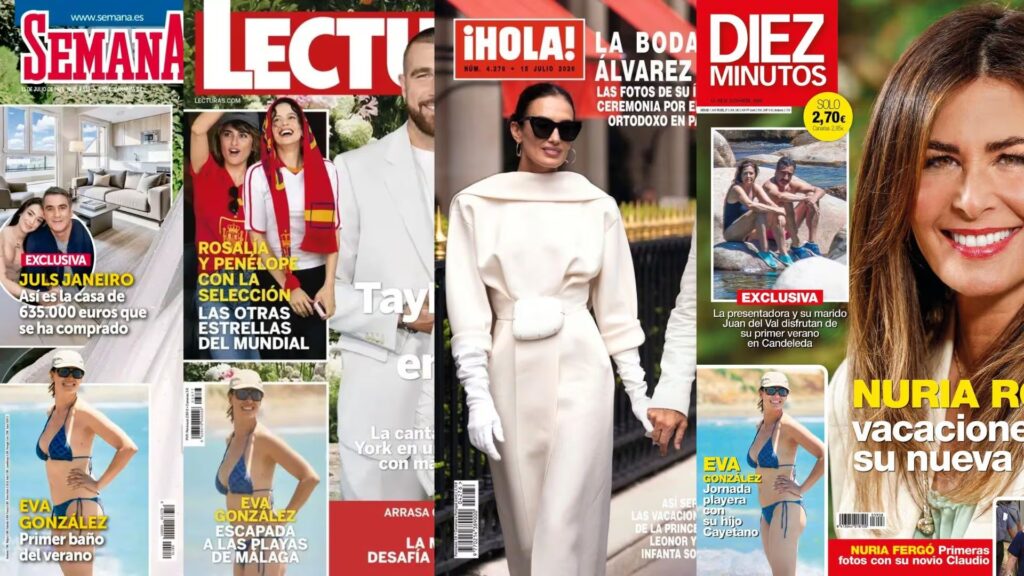 Bodas y playa: portadas de revistas del corazón esta semana