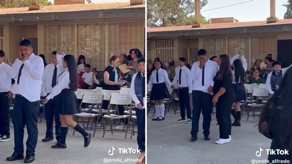 Madre rescata a su hijo en vals de graduación tras ser abandonado