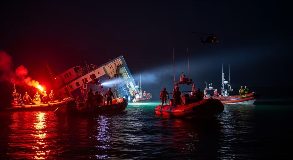 Tragedia en Guyana: ferry con 116 personas naufraga frente a la costa