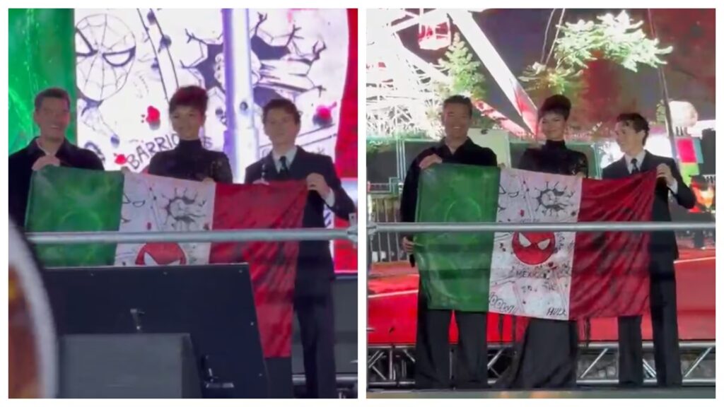 Zendaya y Tom Holland exhiben bandera mexicana con Spider-Man: ¿multa millonaria?