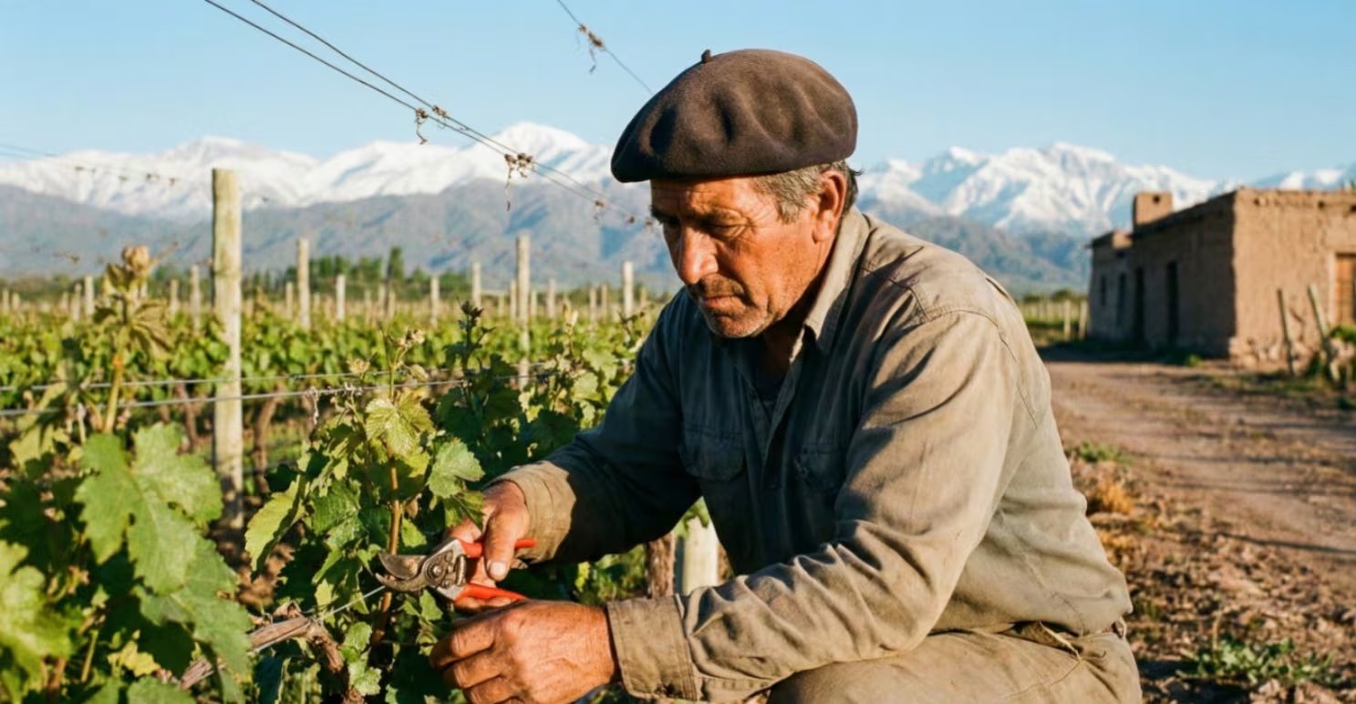 La poda invernal en los vi&ntilde;edos define la calidad futura de la uva y el tipo de vino que se elaborar&aacute; en la pr&oacute;xima cosecha (Imagen Ilustrativa Infobae)
