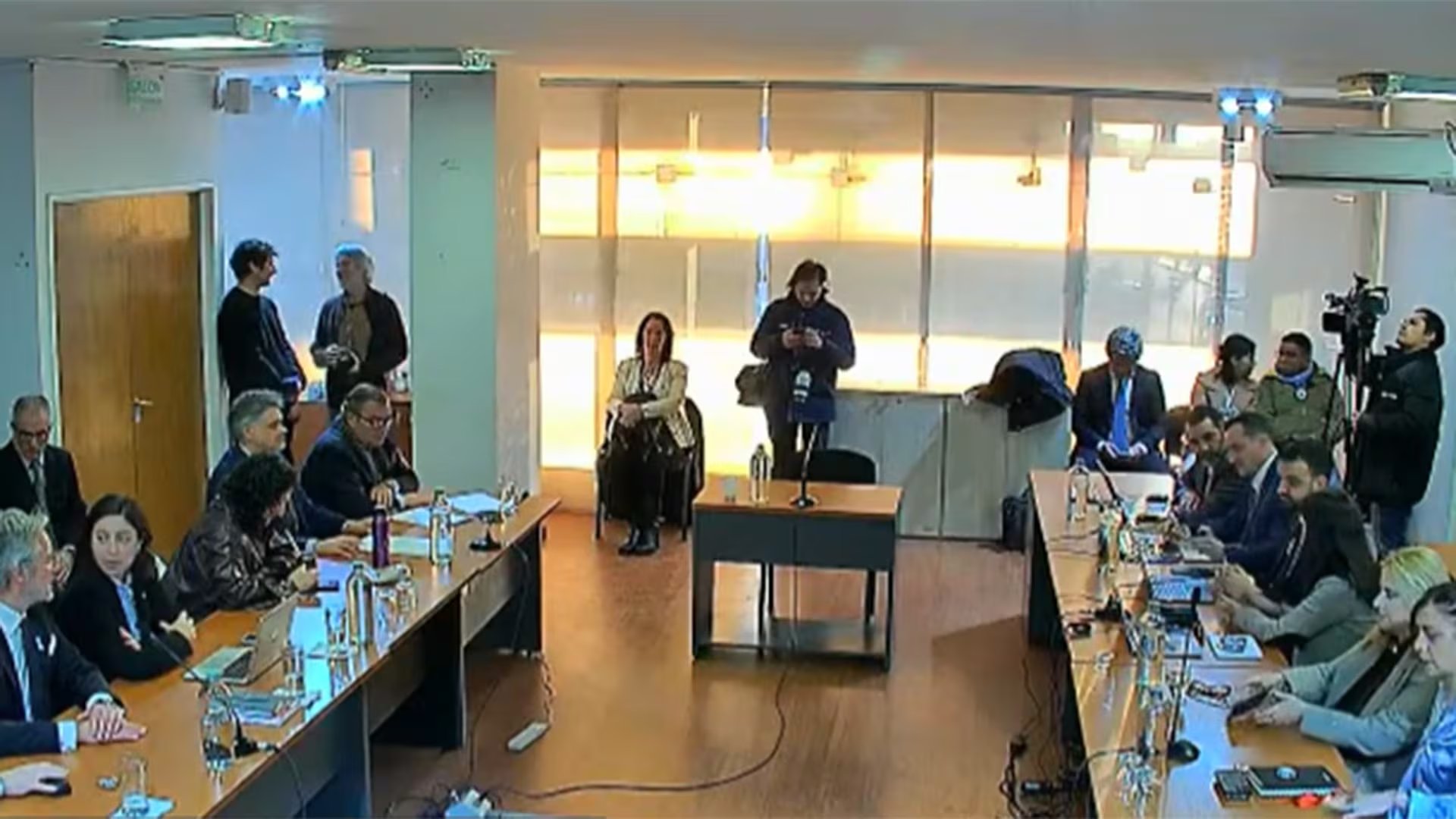 La sala de audiencias del Tribunal Oral Federal de Santa Cruz, con sede en R&iacute;o Gallegos, antes del veredicto