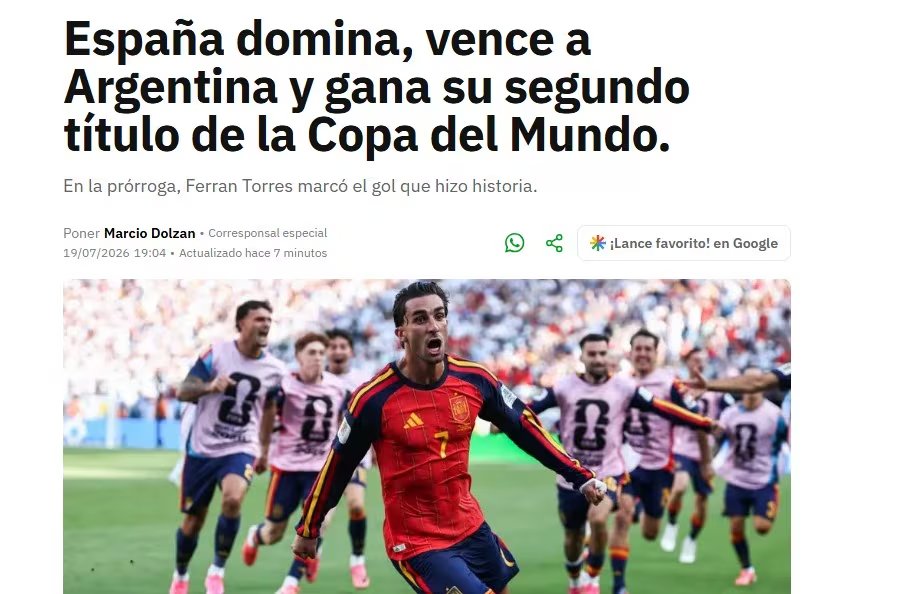 Lance! se centr&oacute; en el dominio espa&ntilde;ol