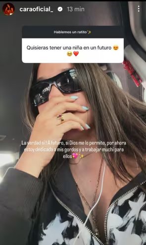 La respuesta dej&oacute; a muchos interesados en el futuro de la famosa con Jake - cr&eacute;dito Cara Rodr&iacute;guez / Instagram