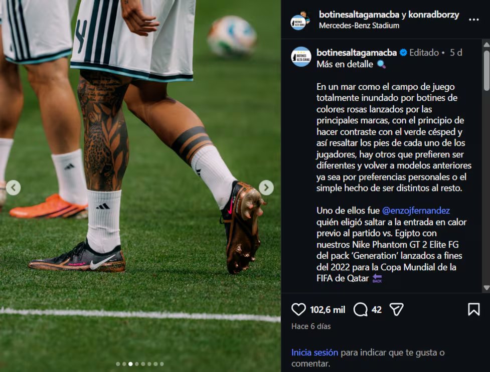 Nicanor Iglesias, fundador de Botines Alta Gama Córdoba, mantuvo contacto con Fernández desde los tiempos del jugador en River, a través de Instagram
