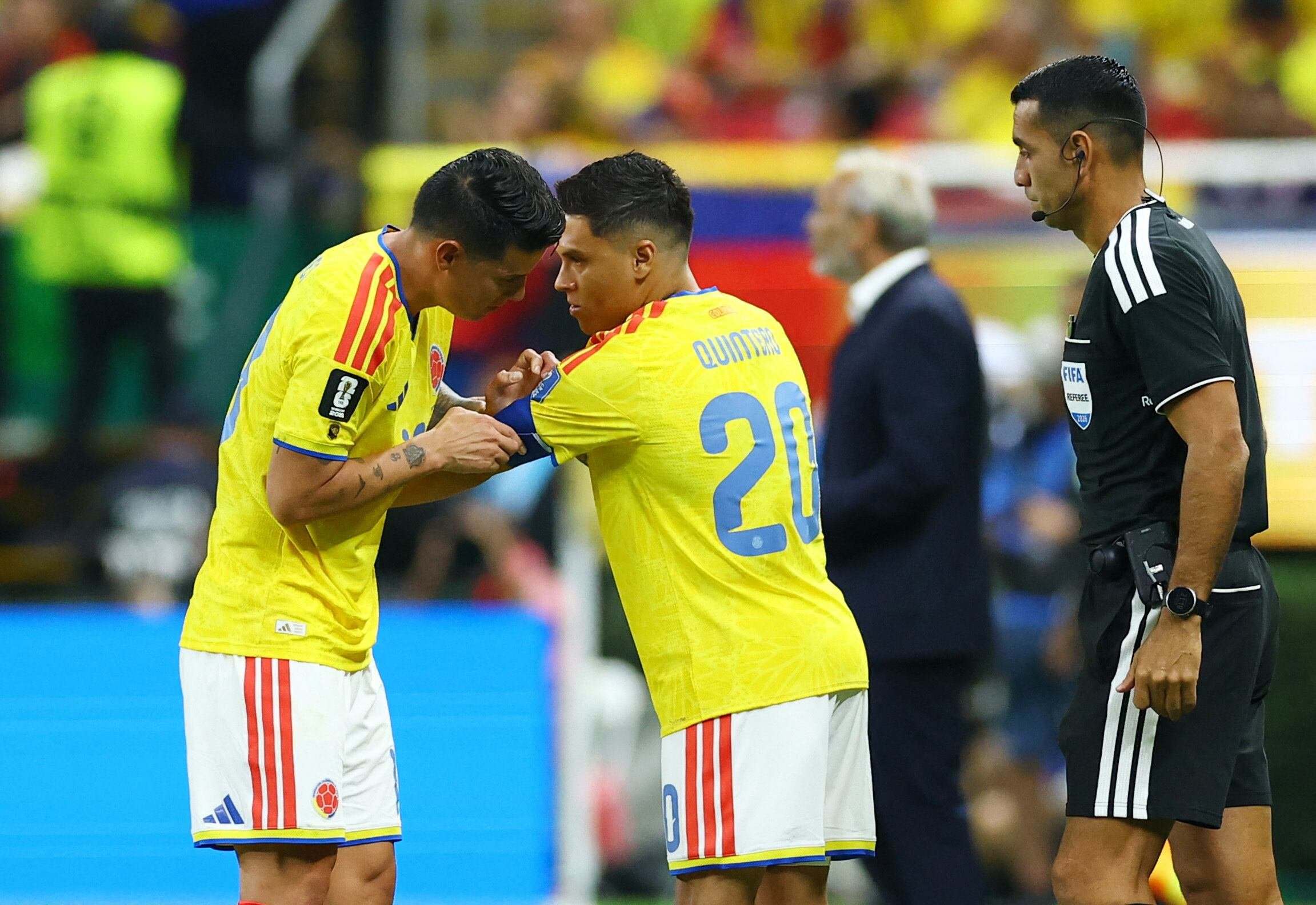 James Rodr&iacute;guez y Juan Fernando Quintero son dos de los jugadores con m&aacute;s trayectoria en la Selecci&oacute;n Colombia en el Mundial 2026 - cr&eacute;dito Daniel Becerril/REUTERS