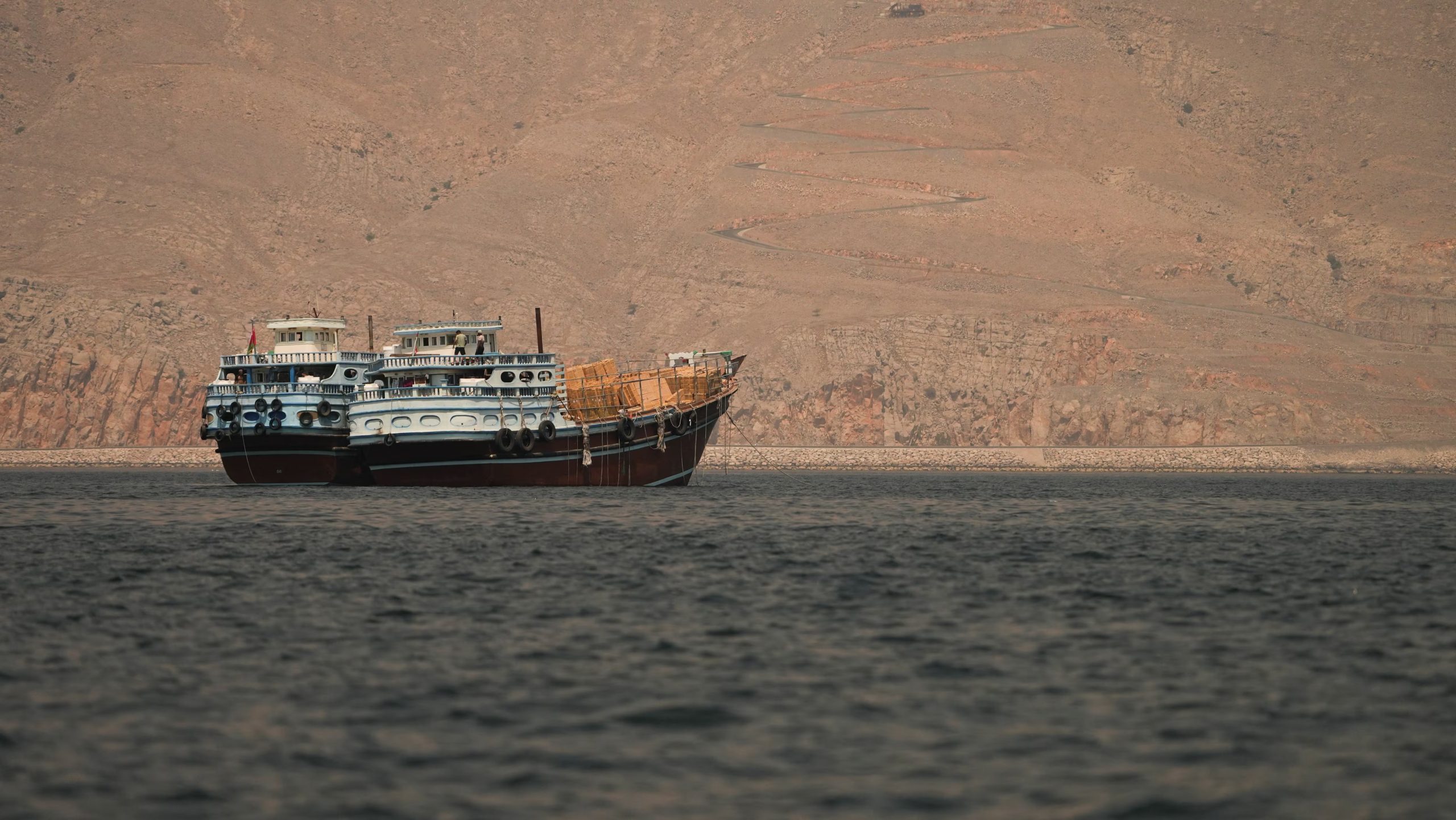 Vessels at the Strait of Hormuz, as seen from Musandam, Oman, June 22, 2026. REUTERS/Stringer