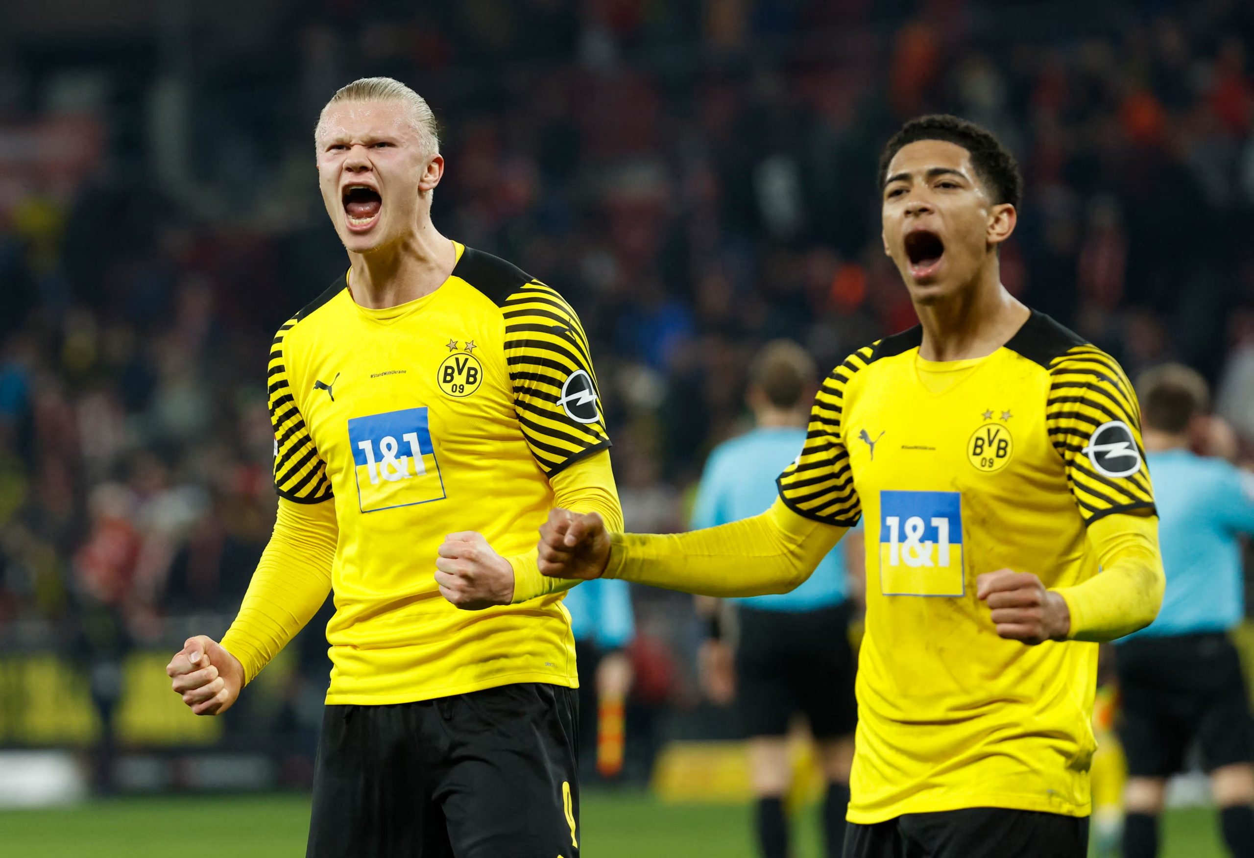 Erling Haaland y Jude Bellingham durante su etapa en el Borussia Dortmund (REUTERS/Heiko Becker)