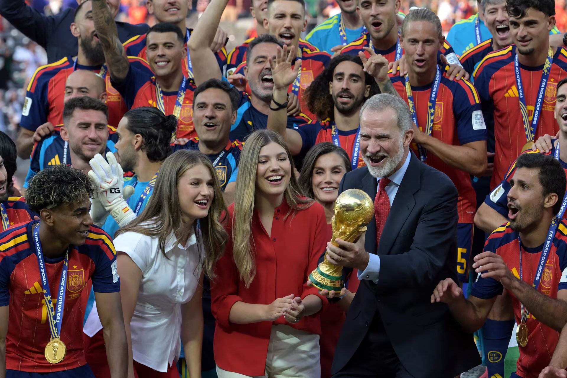 La familia real celebra el campeonato que obtuvo Espa&ntilde;a