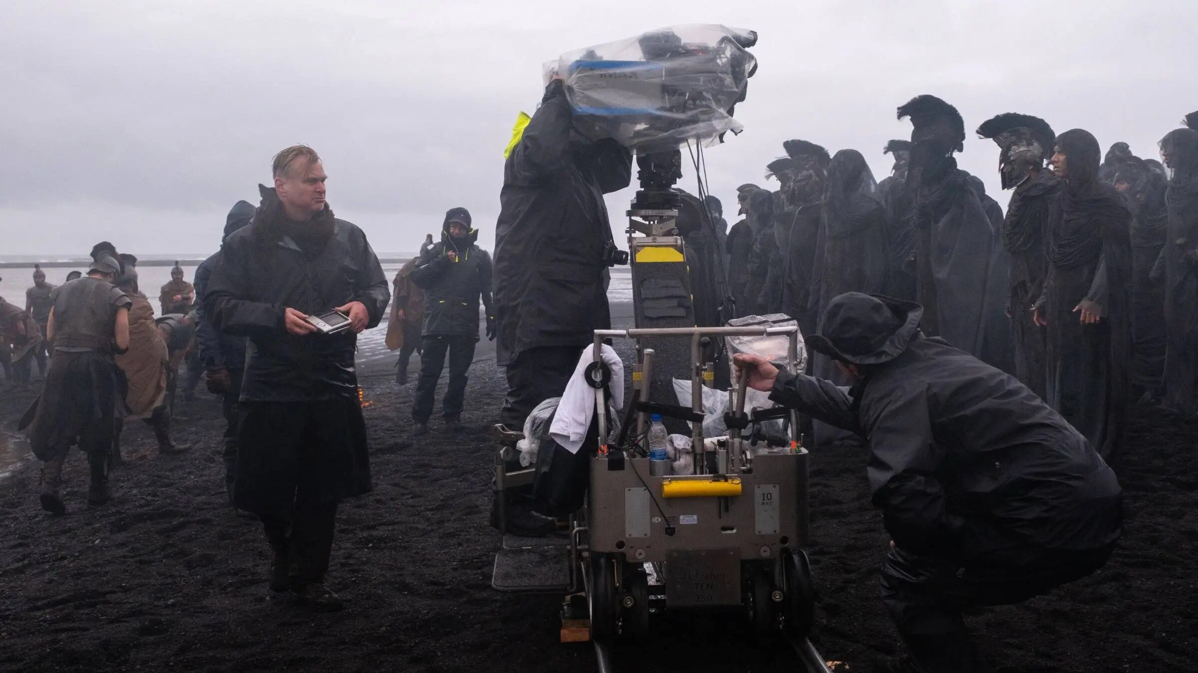 Imagen del set de rodaje de 'La Odisea' en Islandia