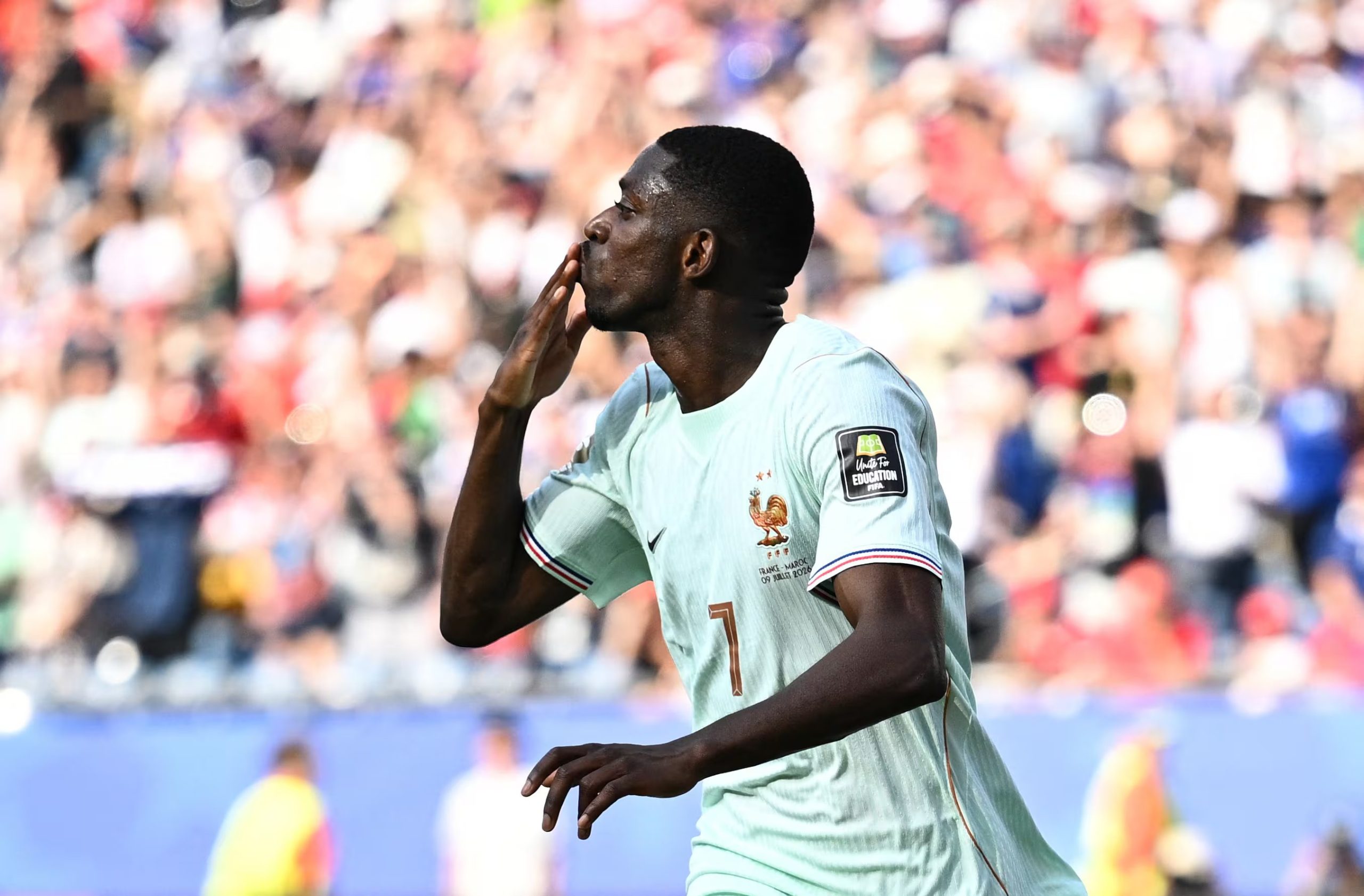 Ousmane Dembele celebra su gol (REUTERS/Dylan Martinez)