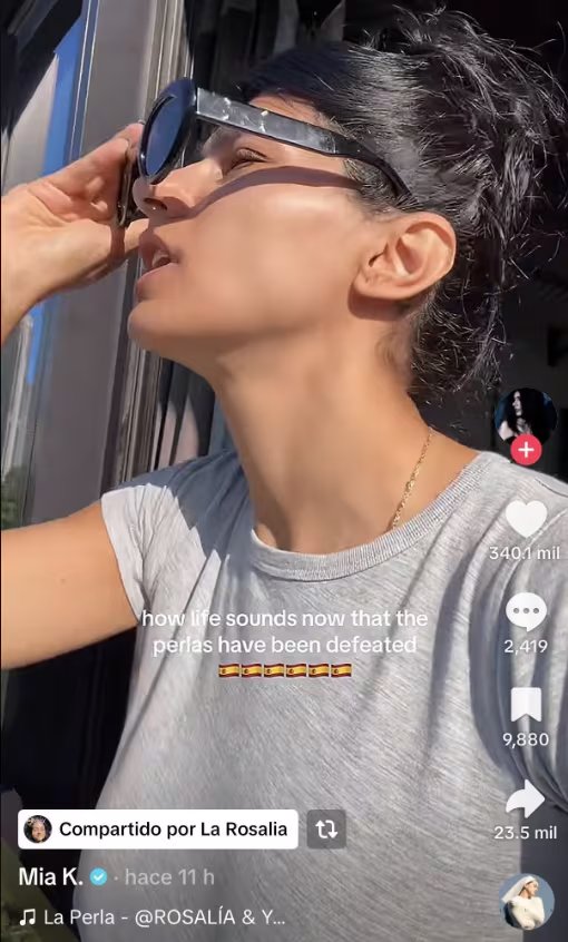 El video de Mía Khalifa con una canción de Rosalía sobre la derrota de Argentina se viralizó, llevó a un pedido de disculpas de la cantante y agravó la controversia
