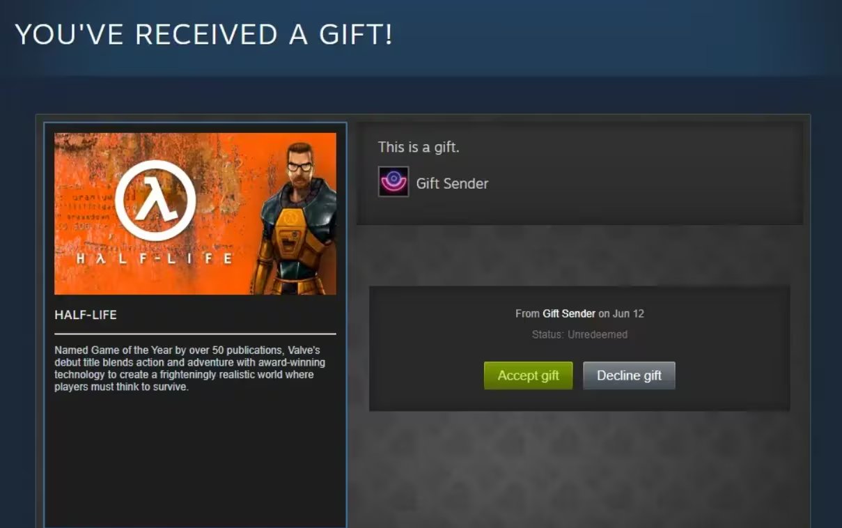 Steam ahora te permite regalar juegos sin que el otro usuario tenga cuenta. (Steam)