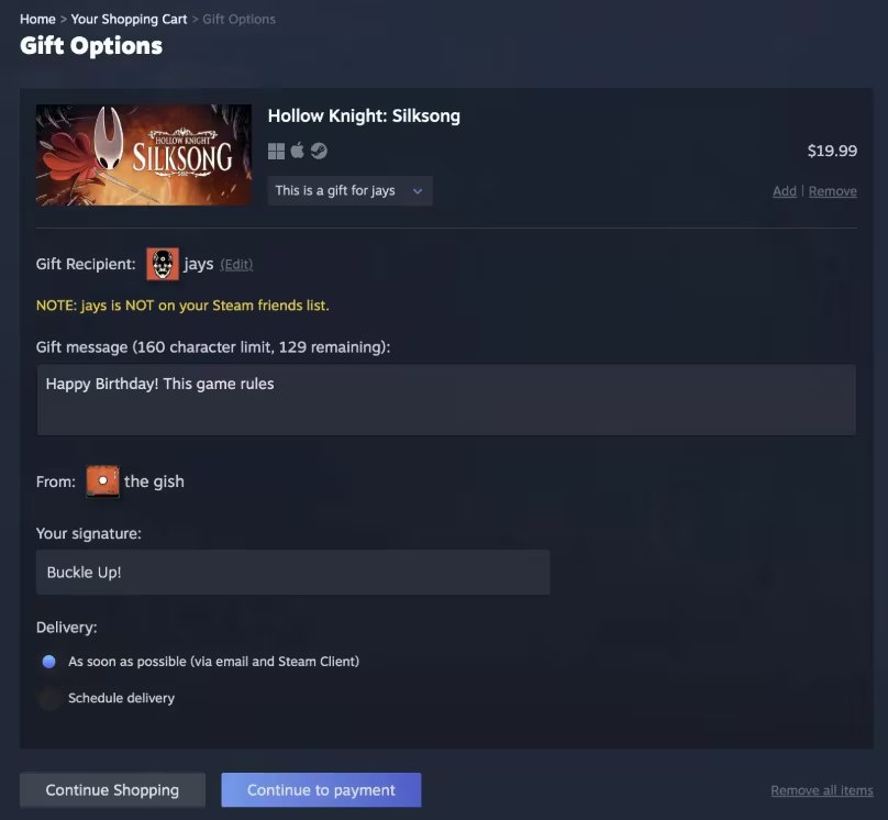 No necesitas que tu amigo tenga una cuenta de Steam para enviarle juegos de regalo. (Steam)