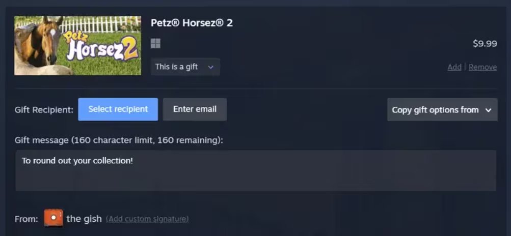 Steam te permite regalar juegos por correo electrónico. (Steam)