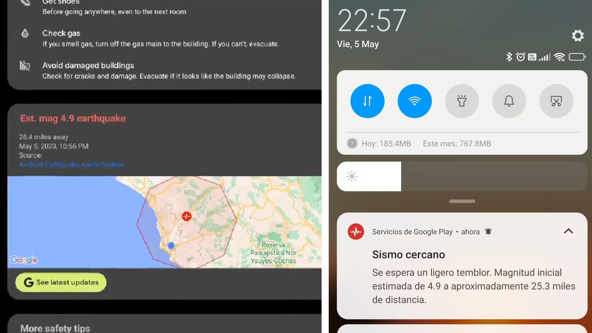 As&iacute; son las alertas de sismo que est&aacute;n disponibles en Android.