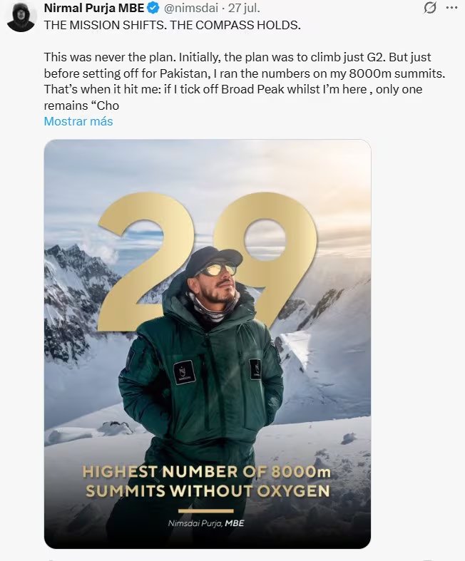 Quién era Nirmal Purja: la historia del alpinista que conquistó los ’14 ochomiles’ en Netflix y murió buscando un nuevo récord