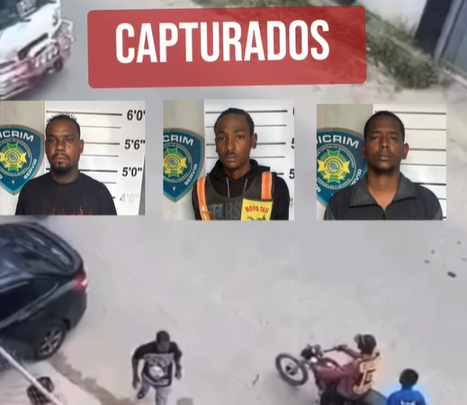 Capturan tres hombres por agresión contra una señora a su vehículo