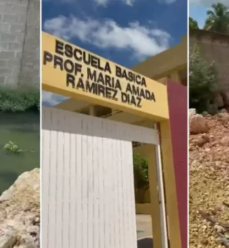 Comunitarios denuncian deterioro en entrada de escuela de Hato Nuevo antes del inicio de clases