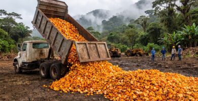 12.000 toneladas de cáscaras de naranja regeneraron un bosque en Costa Rica