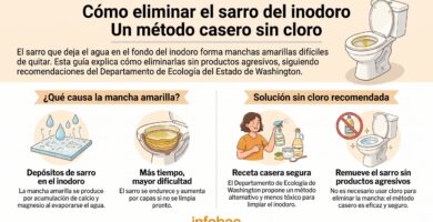 Elimina el sarro amarillo del inodoro sin cloro con este truco casero