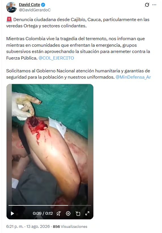 Testigos del enfrentamiento revelaron que los miembros del grupo armado ilegal acorralaron a los militares - cr&eacute;dito @DavidGerardoC/X