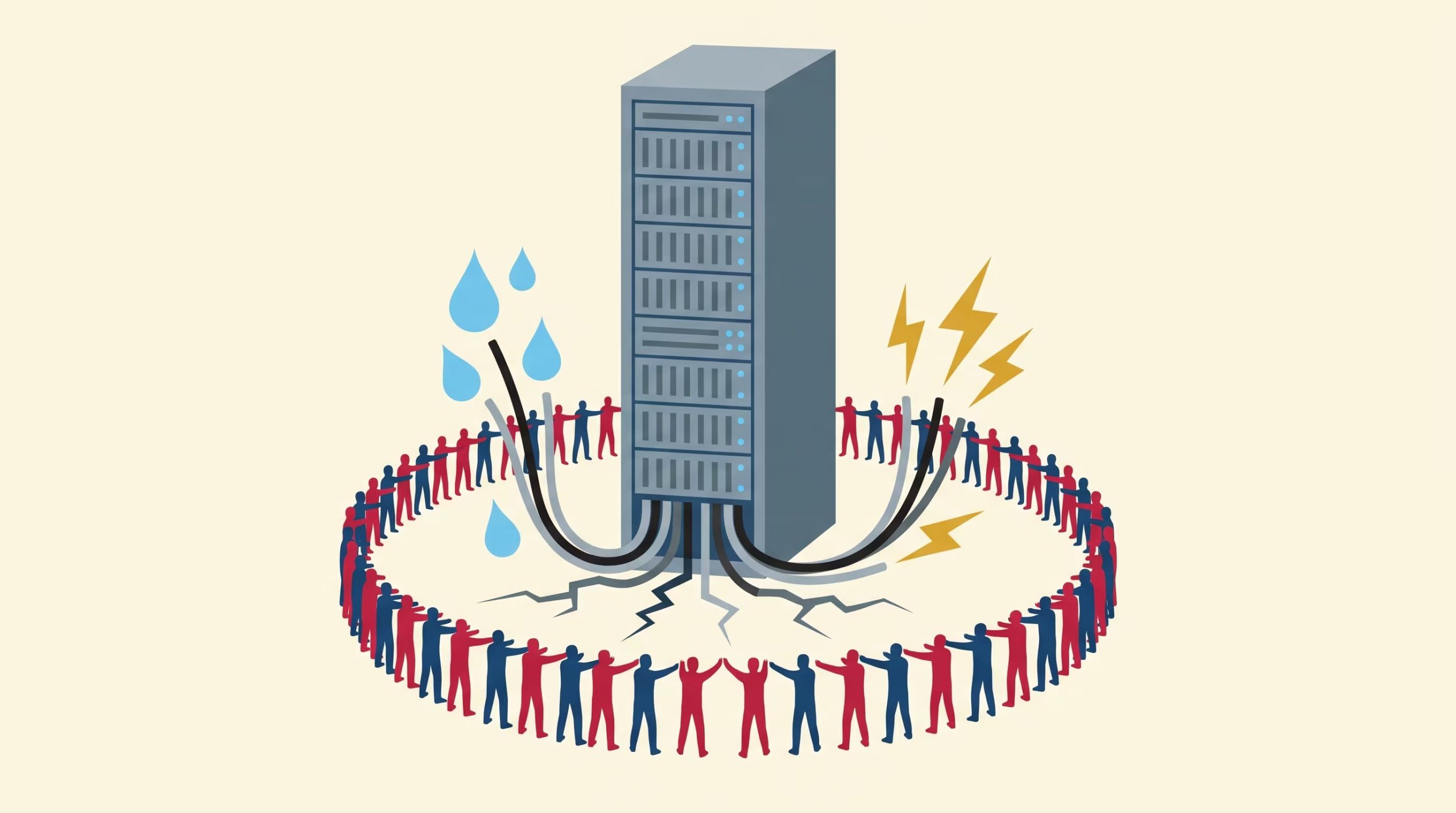 Solo el 14% de los estadounidenses apoyar&iacute;a la construcci&oacute;n de un centro de datos en su comunidad, seg&uacute;n una encuesta de Reuters/Ipsos de junio de 2026 (Imagen Ilustrativa Infobae)