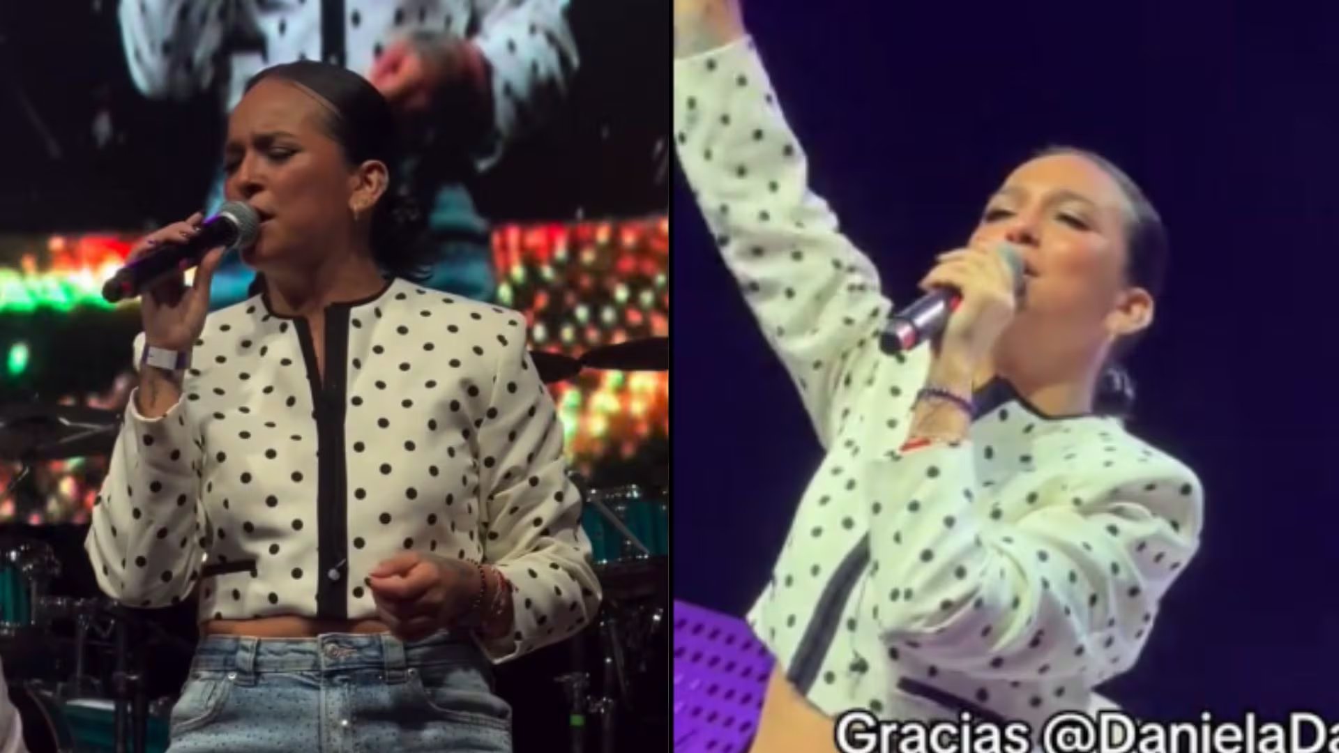 Daniela Darcourt se retir&oacute; molesta del escenario en Barcelona tras recorte de su show y asistentes reclaman