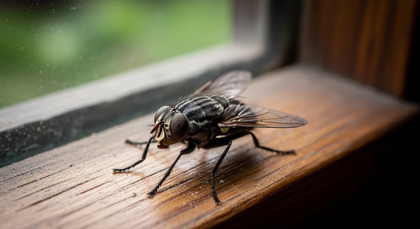 La mosca dom&eacute;stica no necesita entrar a tu casa para infectar tu comida: basta con que aterrice sobre ella despu&eacute;s de haber estado en basura. (Imagen Ilustrativa Infobae)
