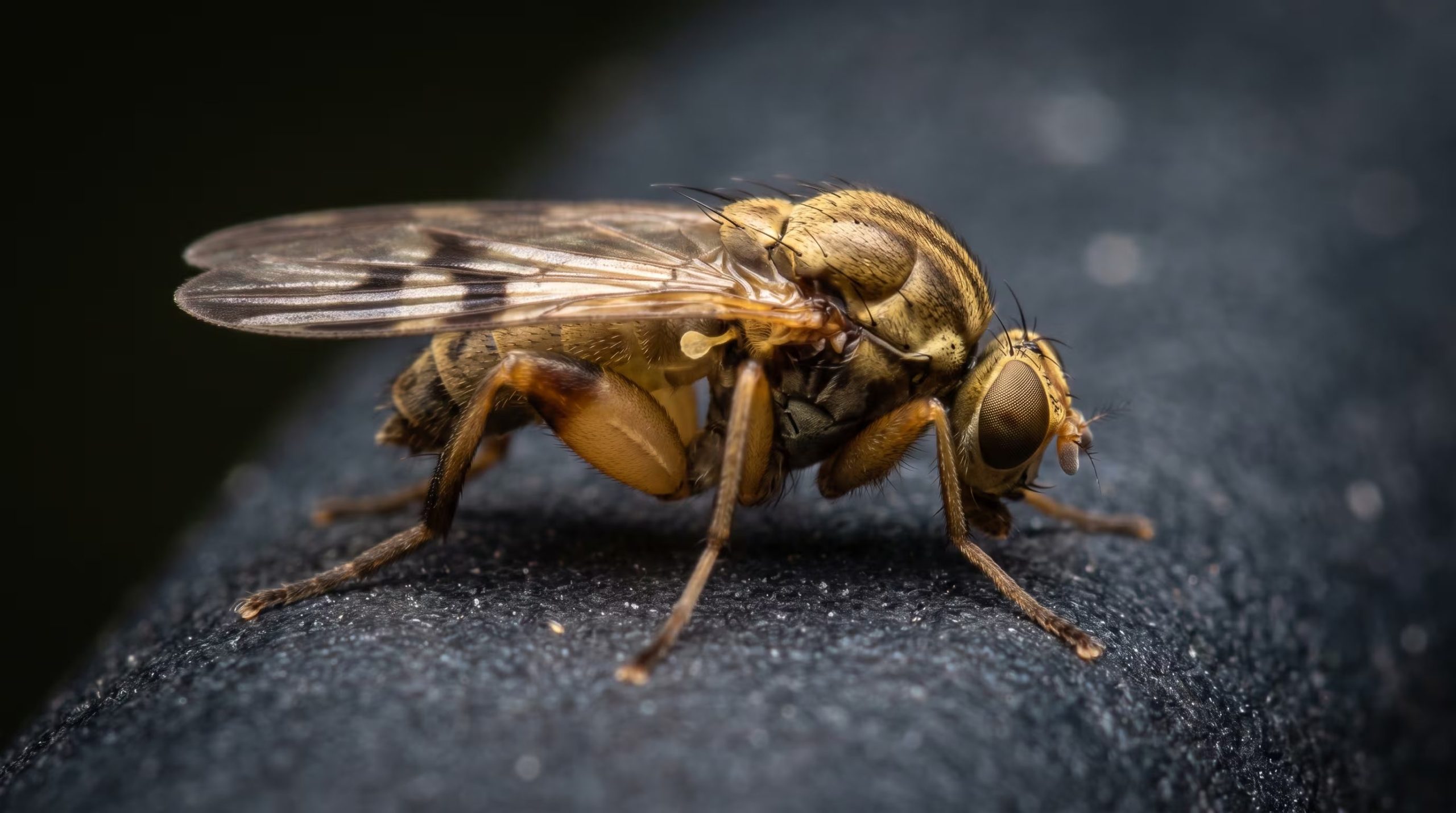 La mosca jorobada corre antes de volar: ese movimiento err&aacute;tico sobre superficies es su rasgo m&aacute;s distintivo, seg&uacute;n Texas A&M AgriLife Extension. (Imagen Ilustrativa Infobae)