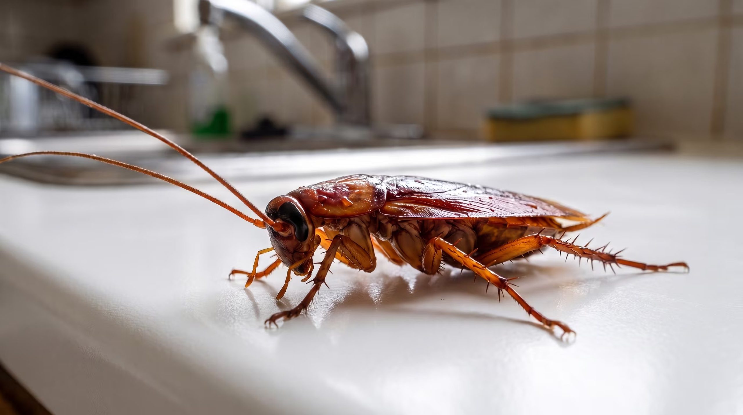El cuerpo aplanado y la respiración por espiráculos explican parte de la supervivencia de la cucaracha americana, incluso sin cabeza por semanas. (Imagen Ilustrativa Infobae)