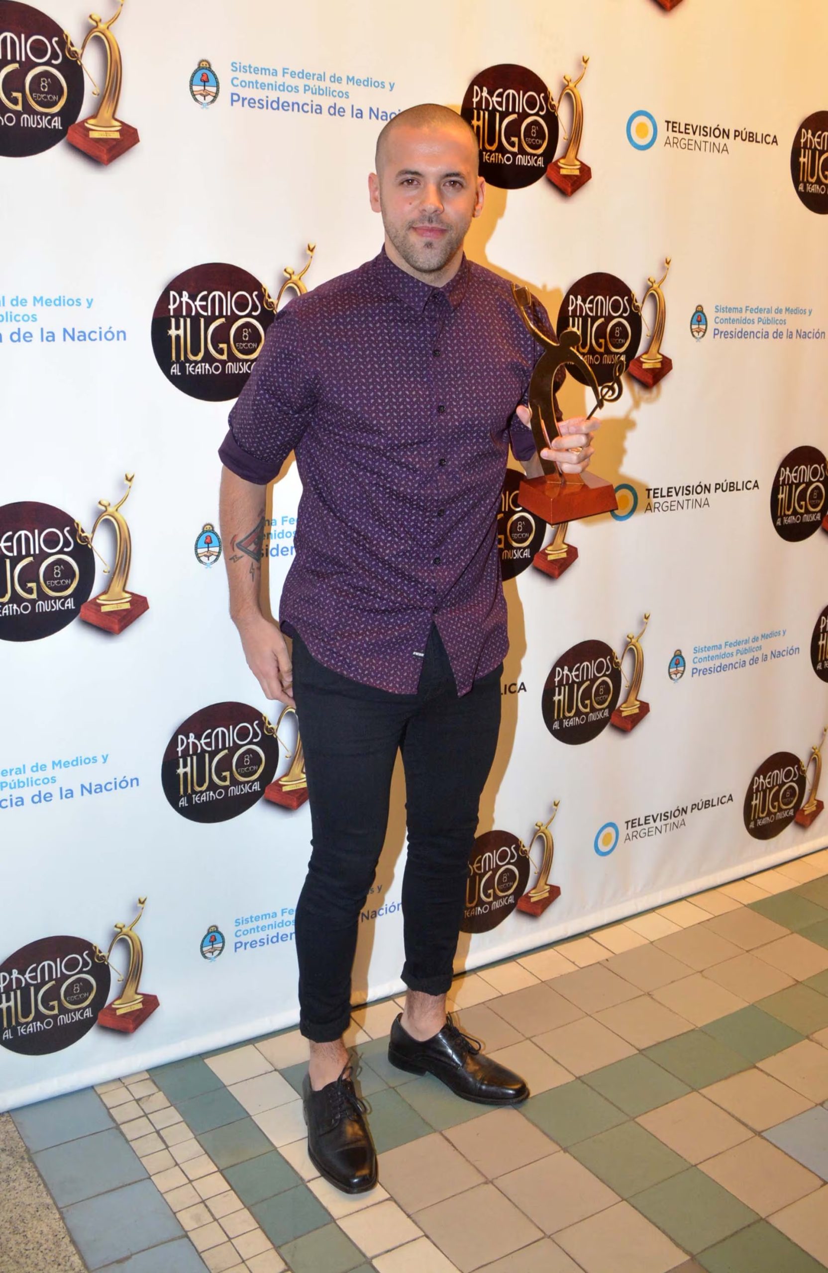 Mati Napp en el marco de la ceremonia de los Premios Hugo