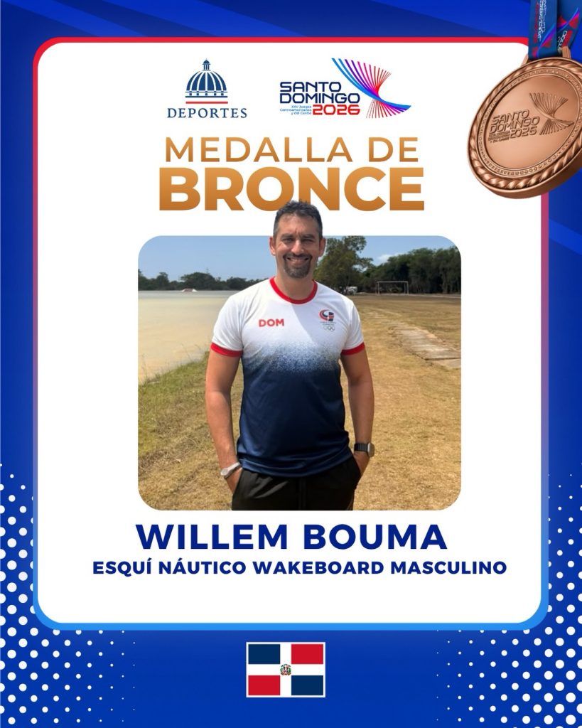 Willem Bouma logra medalla de bronce en wakeboard masculino para República Dominicana